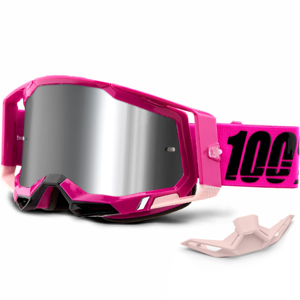 pink dirt bike goggles